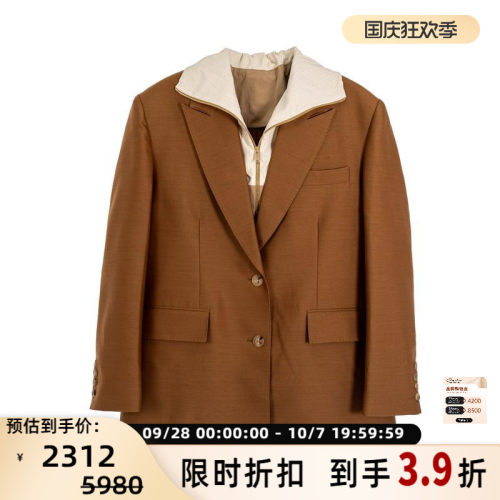 YCH设计师品牌春夏新款棕色夹克
