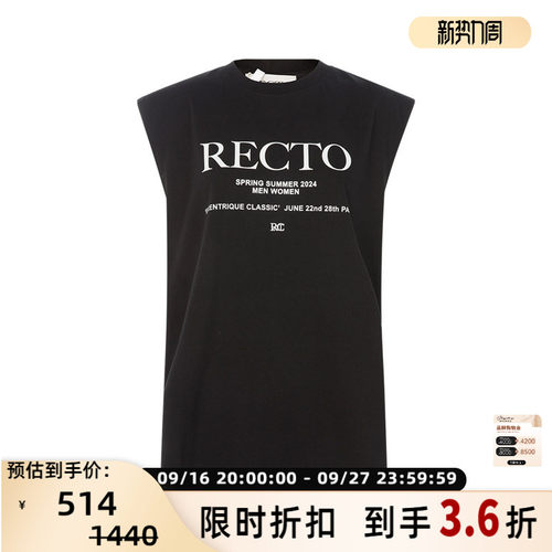 RECTO女士圆领无袖上衣背心
