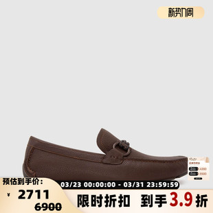 乐福鞋 FERRAGAMO菲拉格慕 牛皮革圆头一脚蹬皮鞋 男士 301604 秋季