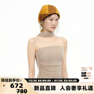 飘带抹胸上衣银泰百货 Maca 女士Amanda时尚 25新款 301594 Kaka