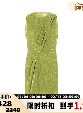 STINE GOYA女士优雅绿色无袖中长款连衣裙