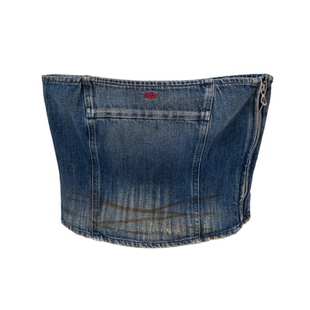 水洗背心上衣银泰百货精品301574 牛仔拉链款 DIESEL 春夏女士短款