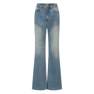 301261 银泰百货 Alexia Sandra女士复古做旧微喇拖地牛仔长裤