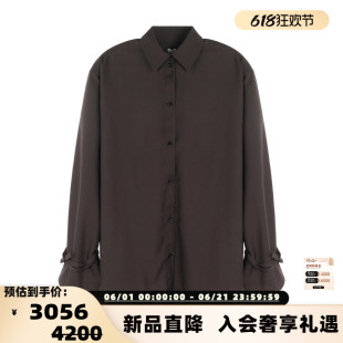 TOTEME 26春夏新款女士绵羊毛宽松袖口设计长袖衬衫银泰 301574