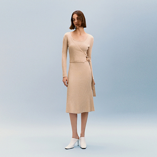 打底针织衫 INSPIRE V领系带长袖 纯色上衣长袖 STORIES春季 新款