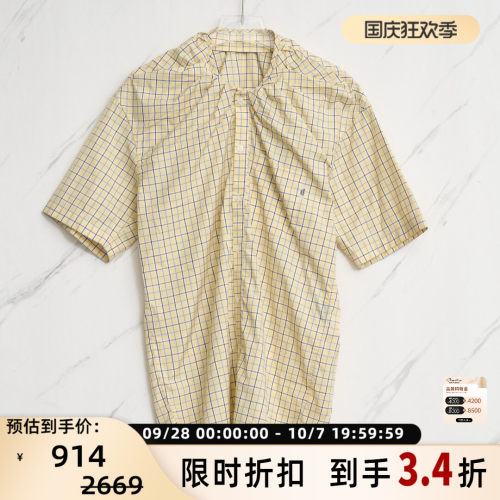MARTINE ROSE 春夏女士原宿风格纹短袖衬衫银泰百货 301596