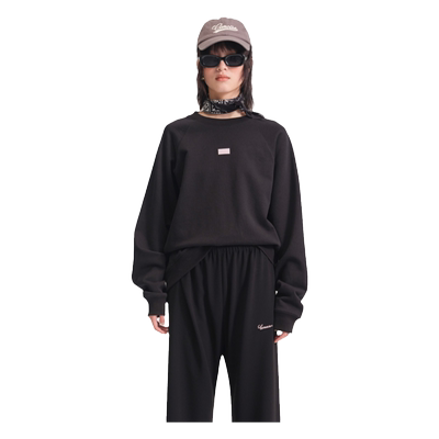 concise-white/简白圆领长袖T恤