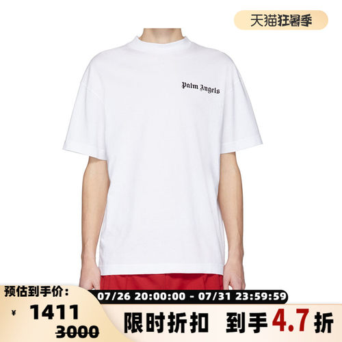 PALM ANGELS 女士logo印花简约舒适显瘦休闲短袖T恤银泰 301604