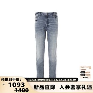 银泰 女士复古做旧紧身七分牛仔裤 300095 Exchange阿玛尼 Armani