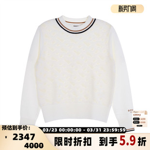 女士条纹圆领套头毛衣银泰百货 秋冬新款 301574 BOSS HUGO