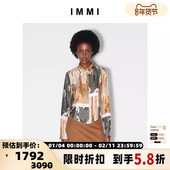 IMMI 300124 衬衫 设计师品牌 斜纹桑蚕丝迷彩印花修身