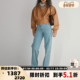 RECTO 银泰百货 休闲直筒高腰牛仔裤 秋冬新款 女士时尚