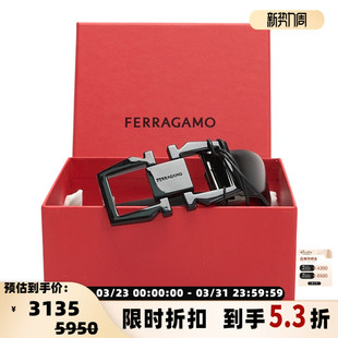 牛皮革渐变腰带皮带银泰百货 男士 301596 FERRAGAMO SALVATORE