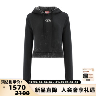 卫衣银泰百货 DIESEL 女士金属徽标做旧修身 秋冬新款 300217 迪赛