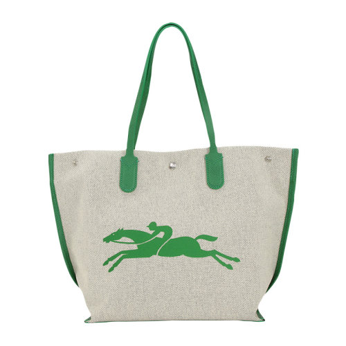 LONGCHAMP/珑骧帆布中号托特包