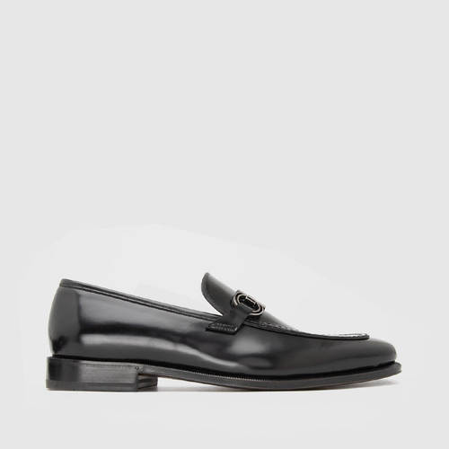 FERRAGAMO菲拉格慕 春夏男士牛皮革光面一脚蹬乐福鞋银泰 301604