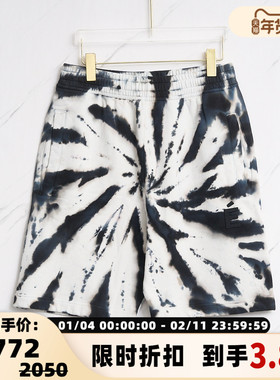 Etudes 春夏款男士扎染印花休闲短裤银泰百货精品 301596