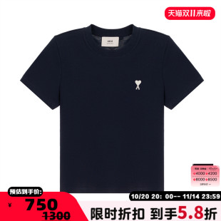 圆领T恤银泰百货精品 AMI 女士纯棉爱心短袖 春夏新款 301574 PARIS