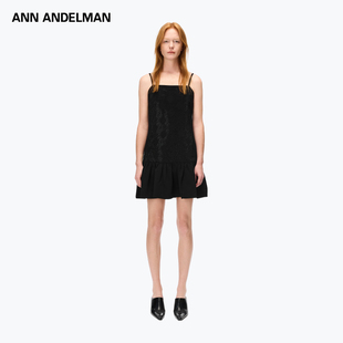 ANN 25春夏女士logo图案烫钻连衣裙银泰百货301286 ANDELMAN