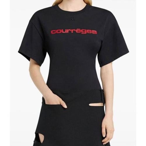 courreges 春夏新款女士字母印花短袖圆领T恤银泰百货 301574