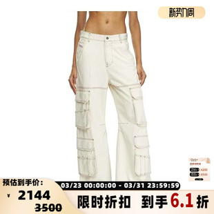 阔腿牛仔裤 裤 银泰百货精品301574 春夏女士米白色工装 DIESEL