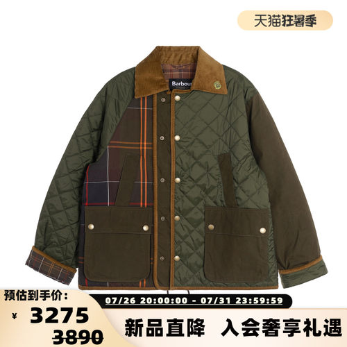 BARBOUR军绿夹棉夹克外套