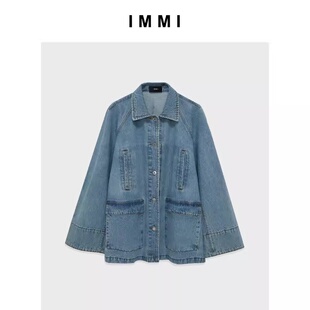 外套 IMMI 设计师品牌 女士涂层牛仔工装 300124 水洗产品