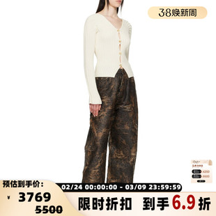 ACNE STUDIOS 春夏新款女士V领修身针织开衫毛衣银泰百货 301574