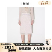 设计师品牌 300124 含衬裙 IMMI 女士雪纺圆点中长半裙