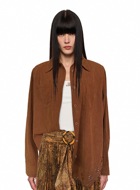 SHRO ENROEscape in ease 雕花刺绣灯芯绒衬衫银泰百货 301469