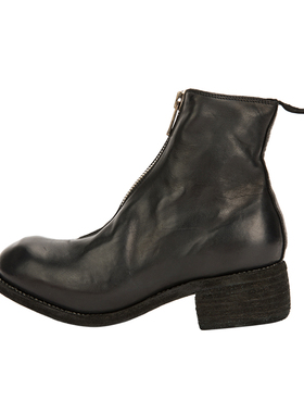 GUIDI 新款纯色马皮革材质经典款女士踝靴