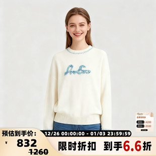 纯手工绣花圆领羊绒毛衫 moi系列 301469 ENRODeux SHRO