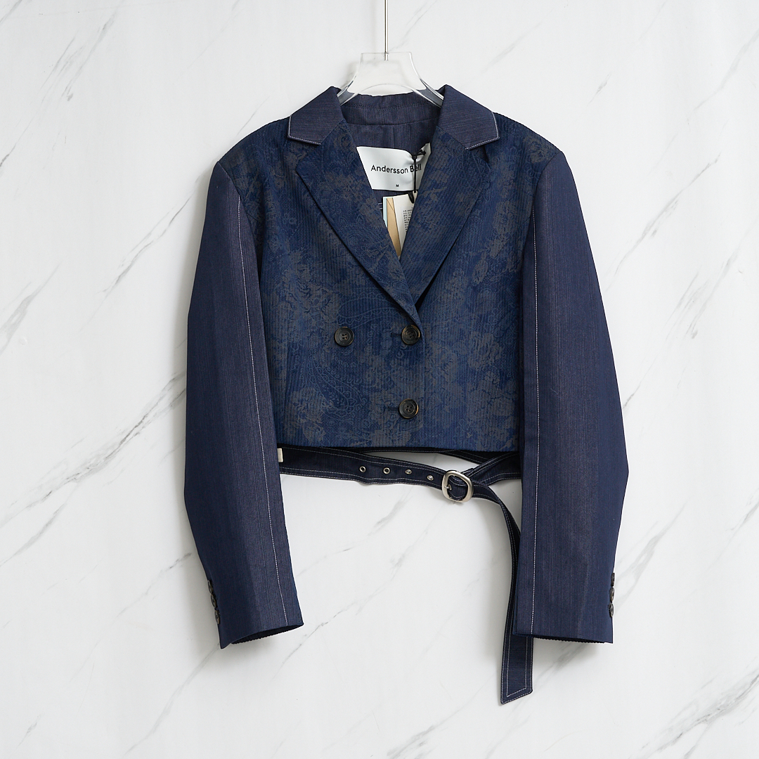 ANDERSSON BELL 女士休闲翻领短款西装外套银泰百货精品 301596