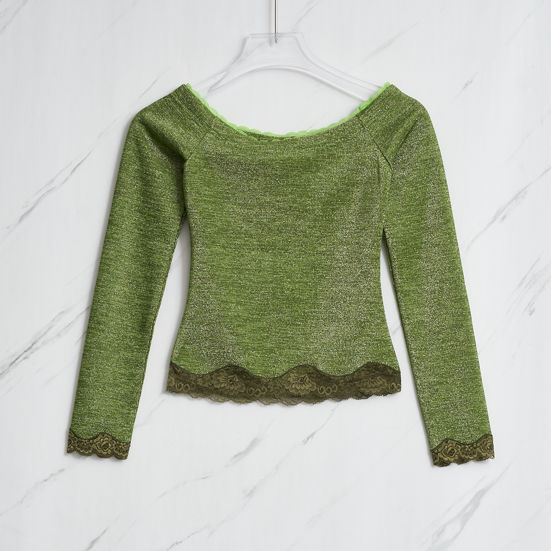 ANDERSSON BELL 女士修身长袖蕾丝打底衫上衣银泰百货精品 301596