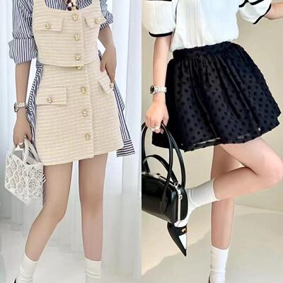 Pushbutton 春夏款女士经典小香风半身裙银泰百货精品 301596