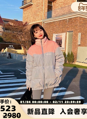 Le Depaysement秋冬新款女士丝绒拼接连帽羽绒服银泰百货 301601