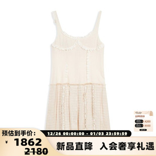 女士时尚 26春夏新款 吊带迷你百褶连衣裙银泰百货 OPEN