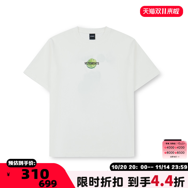 VETEMENTS情侣款纯棉短袖T恤