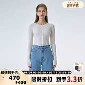 INSPIRE&STORIES纯色修身 针织开衫 打底内搭新设计感小众上衣