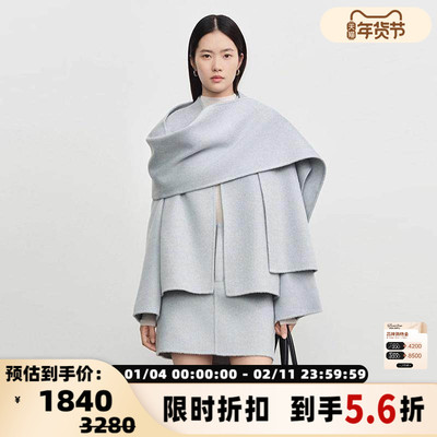 CONCISE-WHITELAUREA双面呢大衣