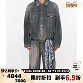 STUDIOS 秋冬新款 男士 ACNE 方领系扣牛仔外套银泰百货精品 301574