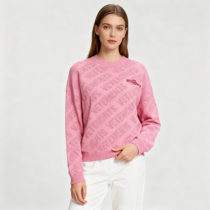 VETEMENTS纯色百搭宽松毛衣