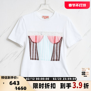 ANDERSSON BELL 女士小众时尚棉质圆领短袖T恤银泰百货精品301596