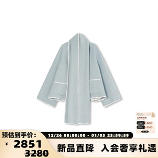 25秋冬女士围巾毛呢短外套银泰百货 简白 301257 white concise