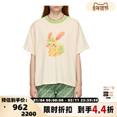 夏季 男女同款 动物印花圆领套头短袖 WE11DONE T恤银泰百货 301604