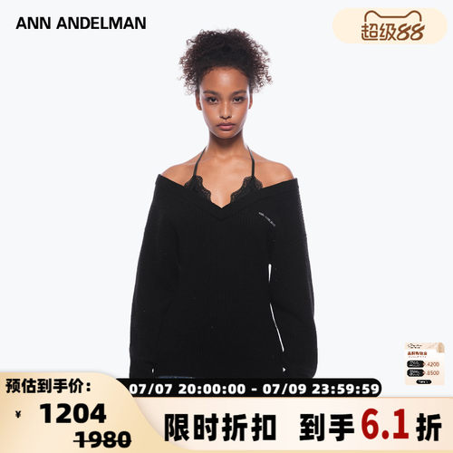 ANN ANDELMAN  秋冬新款女士假两件烫钻针织毛衫银泰百货 301286