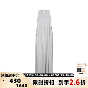 浅灰色棉质气质显瘦无袖 春季 背心裙连衣长裙 Percent Ninety