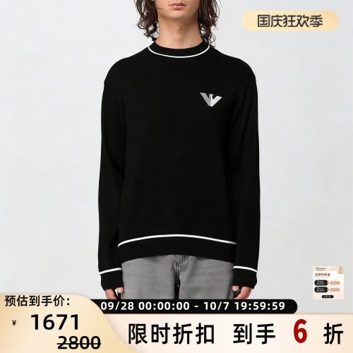EMPORIO ARMANI 阿玛尼男士鹰标logo圆领毛衣 银泰百货 302000