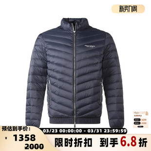 立领鸭绒羽绒服夹克银泰百货 轻薄款 300095 男士 Armani阿玛尼AX