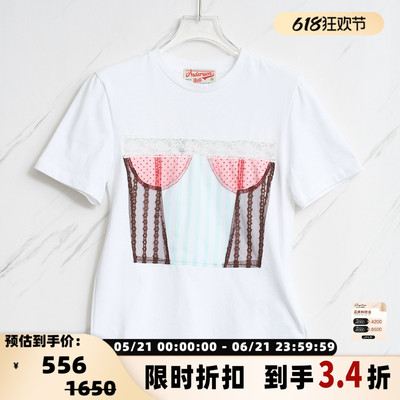 ANDERSSON BELL 女士小众时尚棉质圆领短袖T恤银泰百货精品301596